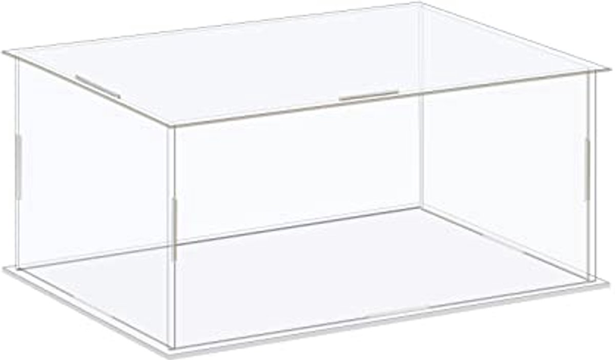 Transparante acryl vitrinekast voor verzamelobjecten - stofdicht, 16x11x11cm