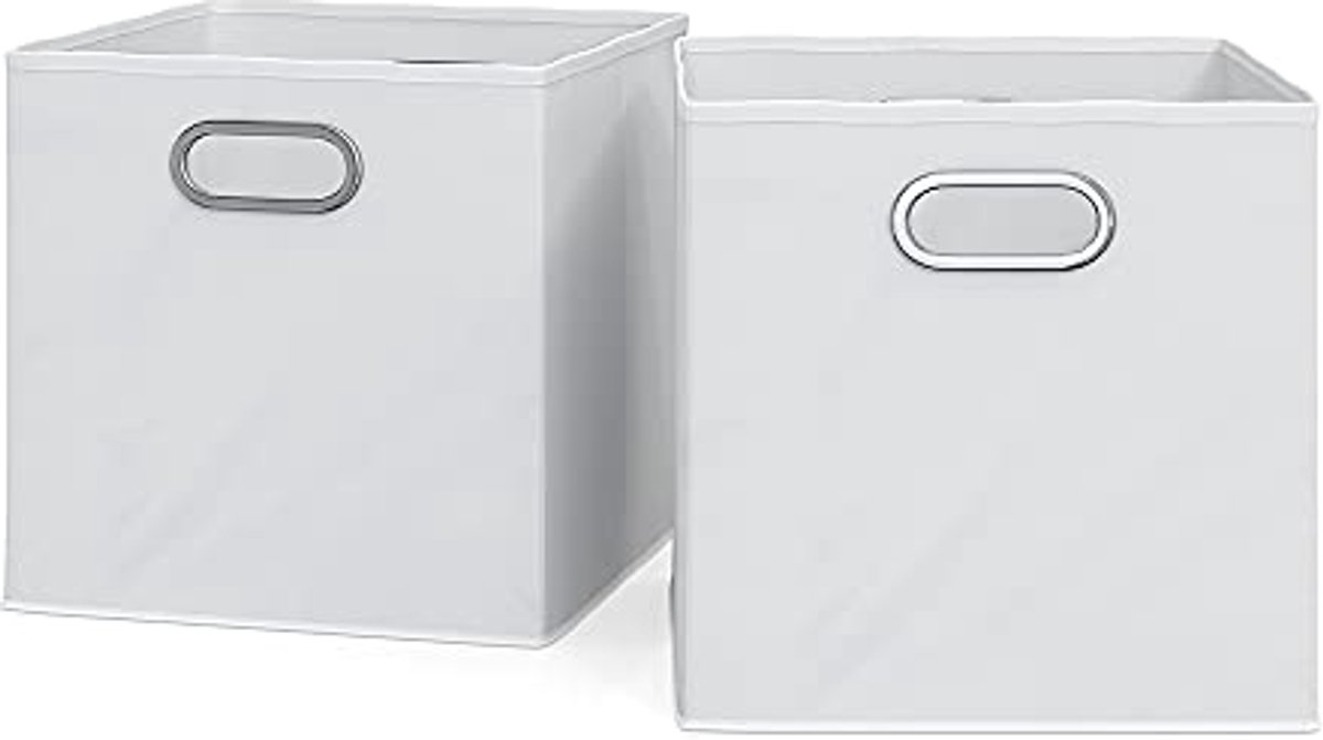 Vouwdozen Set van 2 - Wit, 30 x 30 cm - Praktische Oplossing voor Organisatie