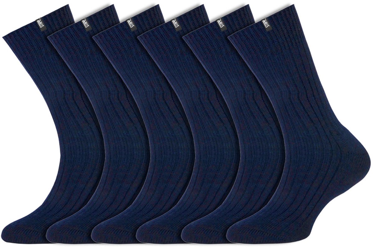 Stapp Red Atlas Heren Thermo Werksokken | Extra Sterk en Warm | Marine | 6 Paar (Maat 41–47)