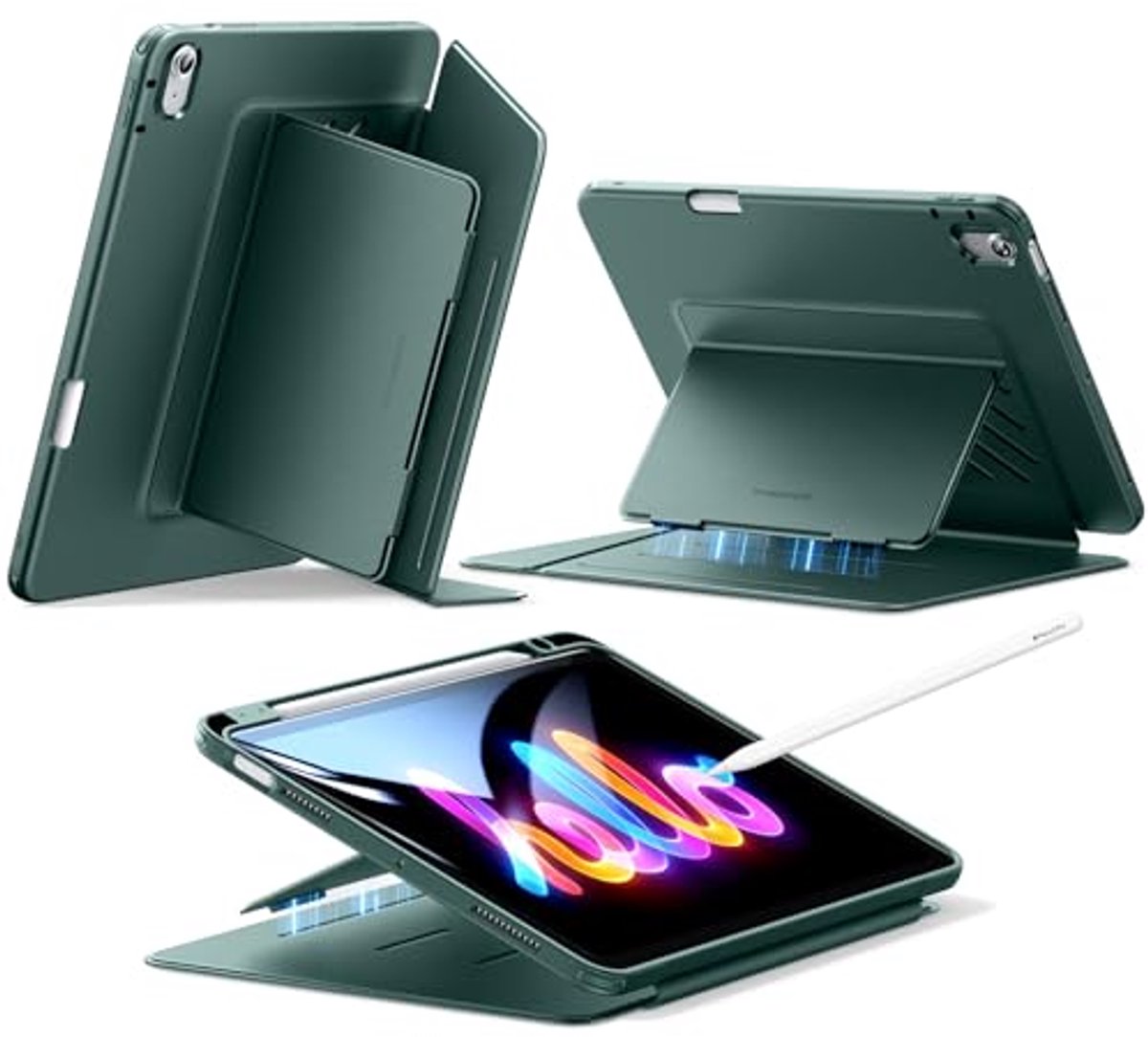 iPad Air 11 inch Hoes met Vertikale Standaard en Potloodhouder