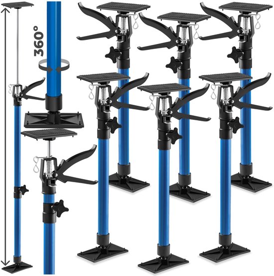 TecTake - 6 pinces de porte bleues - 402614