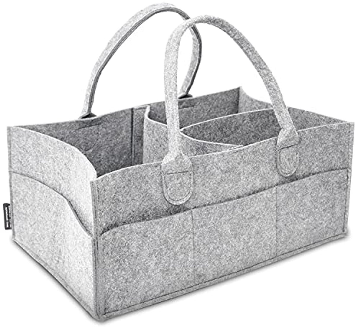 Multifunctionele Vilten Luiertas XL voor Baby's - Organizer Tas Lichtgrijs 40x26x17 cm