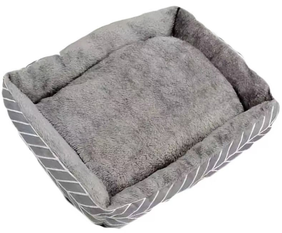 Daity Winterwarm hondenbed - Superzacht pluche kussen Geen montage nodig - Dikke kussens Geschikt voor kleine - middelgrote en grote honden en katten - Hondensofa - Comfortabel hondenhok - Extra groot hondenbed - Dik hondenbed - Maat L 70*55cm