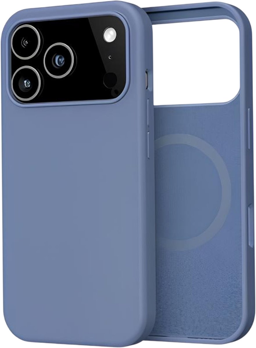 MYWAY, Siliconen Hoesje Geschikt voor Apple iPhone 17 Pro Compatibel met MagSafe, Blauw