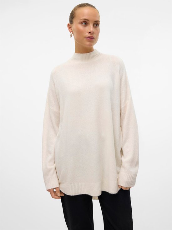 Vero Moda Vmplaza Ls Pull long à col montant Bouleau BEIGE XS