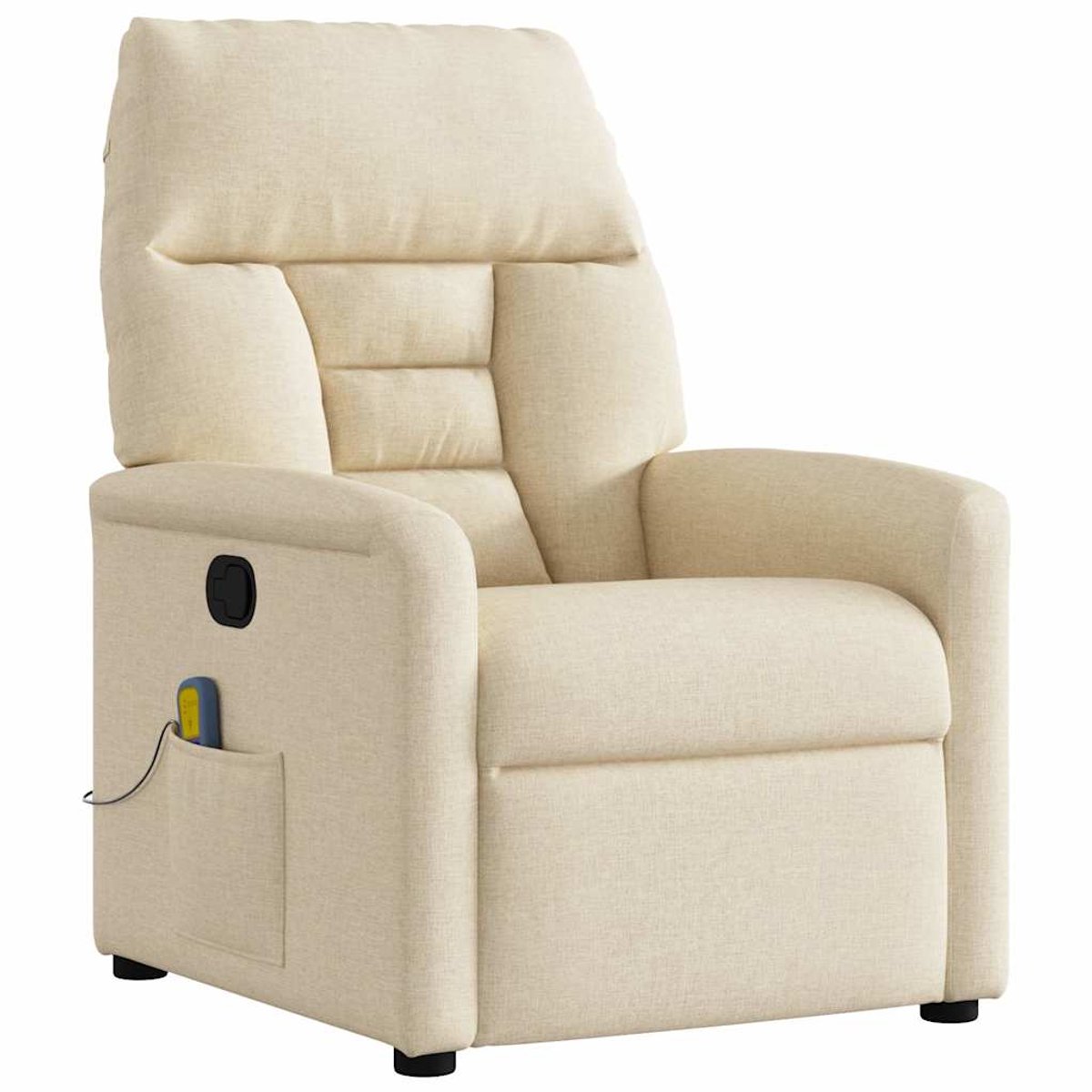 vidaXL Massagestoel - verstelbaar - stof - crèmekleurig