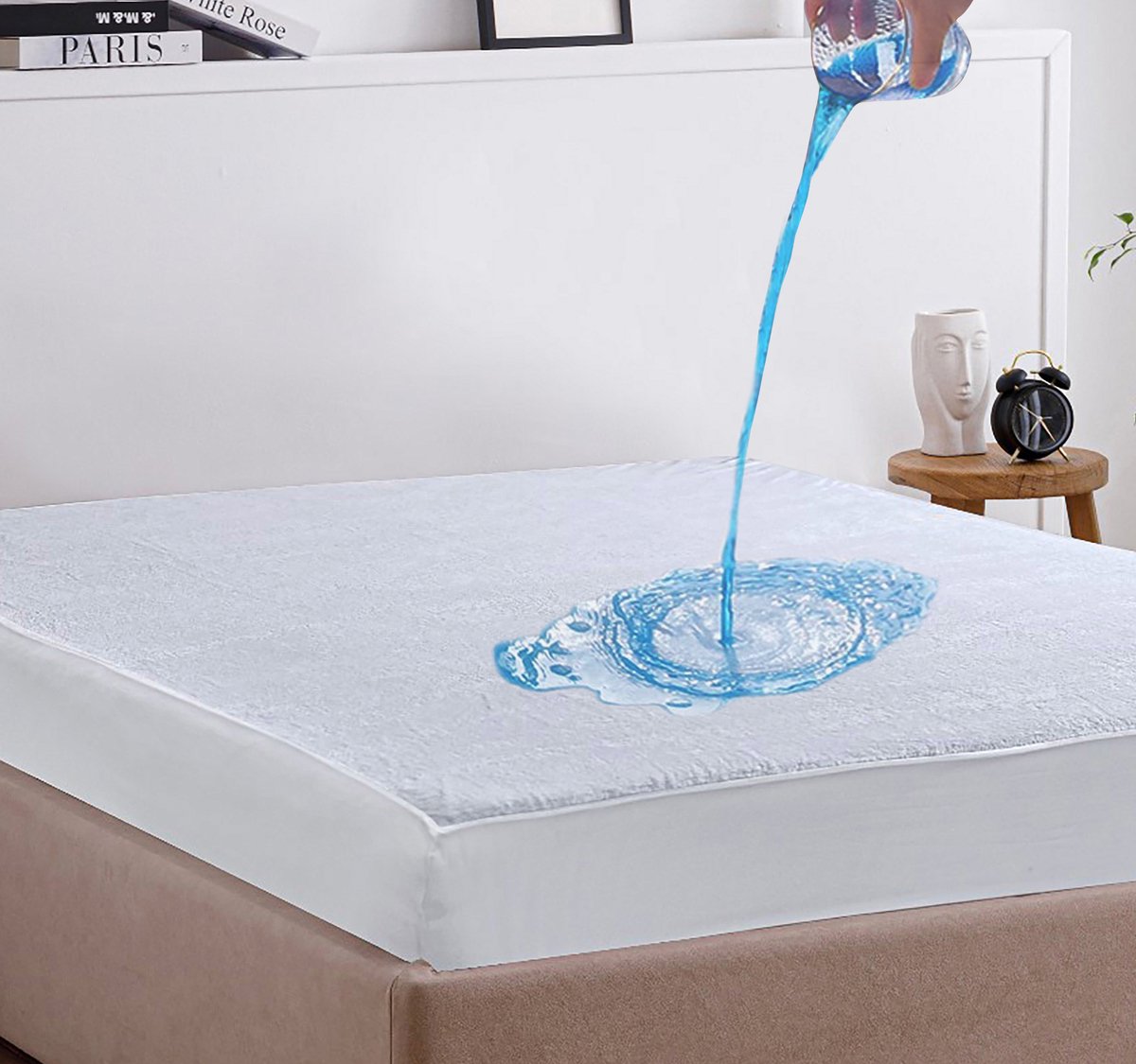 Matrasbeschermer 90x200+30 cm – 100% Katoen, Waterdicht & OEKO-TEX® Gecertificeerd – Ademend, Anti-Allergie & Wasbaar tot 30 cm Matrasdikte | Bed Glow & Apparel