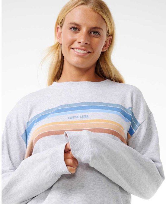 Rip Curl Sweat Femme High Tide Surf Crew - Gris Clair
