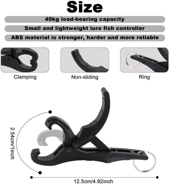 BuyWeek Vis Lip Gripper, Zee Vissen Lip Gripper Gereedschap Lip Grabber Grip Grabber Met Rubber Handvat Vissen Controller