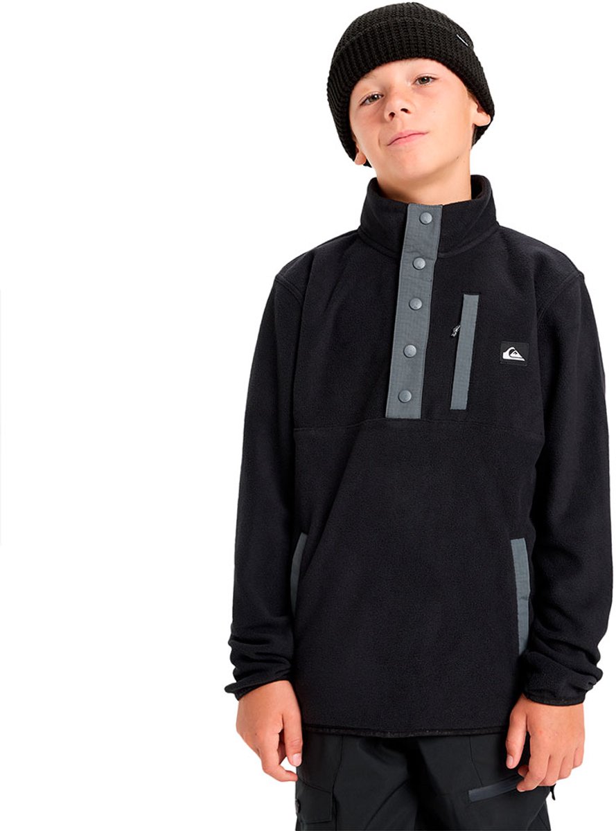 Quiksilver No Destination Fleece Met Halve Rits 16 Years Jongens Zwart