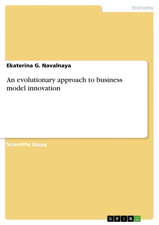 An evolutionary approach to business model innovation - cover