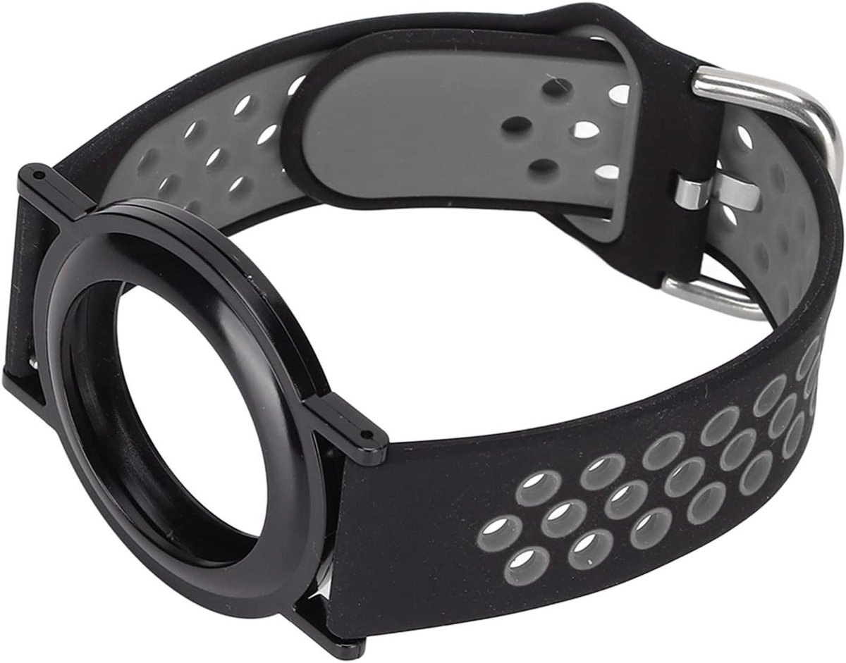 Allecto plus - Beschermhoes voor Locator 2021, Zachte Siliconen Horlogeband - Zwart Grijs - Kinderen Ouderen - Slagvastheid Anti-kras Zweetbestendig - Wasbaar - Duurzame Kwaliteit.