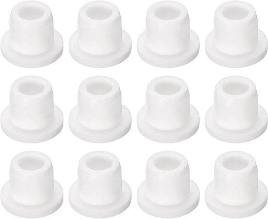Allecto Plus 12 Witte Rubberen Doppen Voor Gaten Van 9 10 Mm 