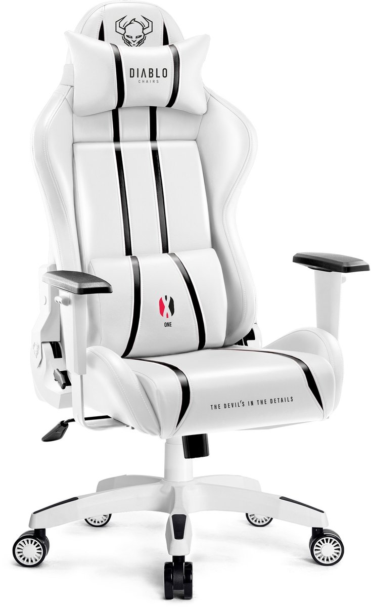 DIABLO CHAIRS - Gaming stoel X.One 2.0 - Bureaustoel verstelbaar - King size - Zwart en wit
