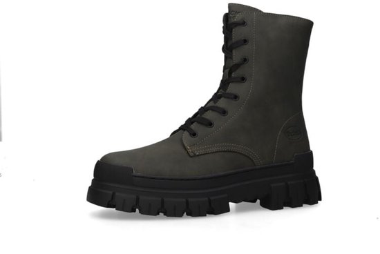 Dockers by Gerli Damen Combat Boots, Frauen Stiefeletten,warm gefüttert,halbstiefel,Kurzstiefel,uebergangsschuhe,schwarz,40 EU