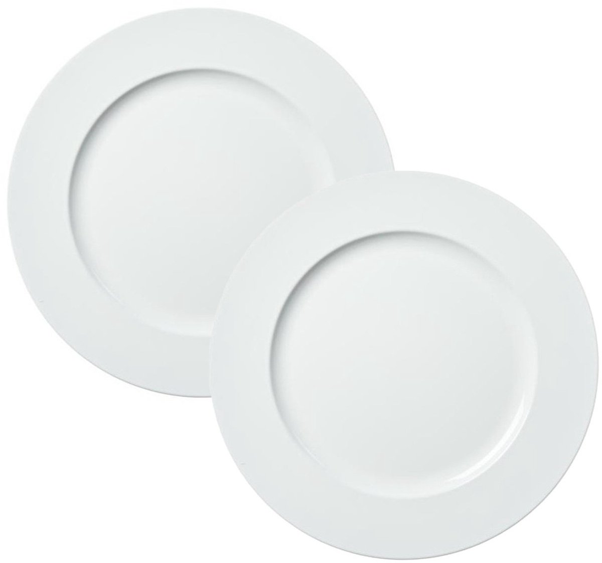 Cepewa Onderborden - 6x - wit - 33 cm - kunststof - Diner borden - kerstdiner dinerborden