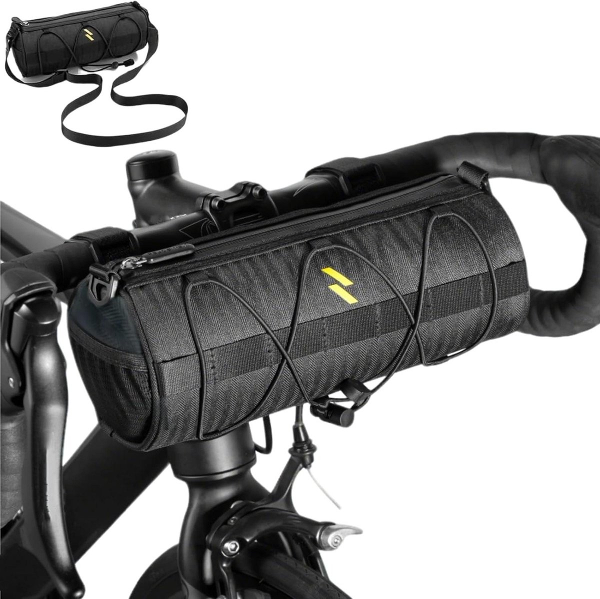 Allecto plus - Fietsstuurtas, 2,4 liter, waterdicht met opbergtas en afneembare schouderriem