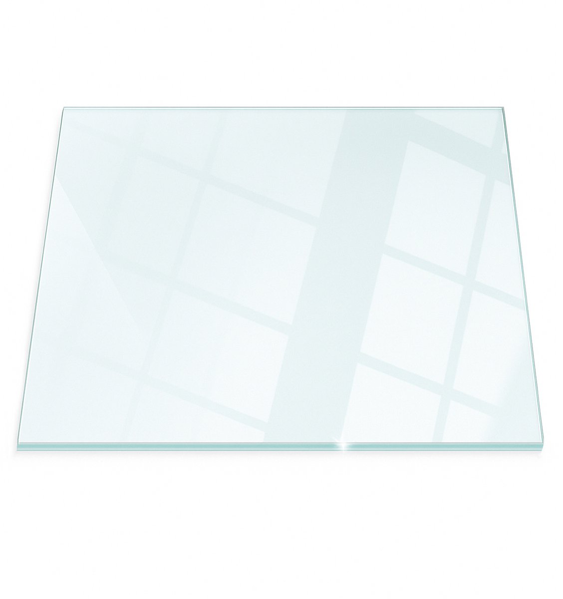 Wallfluent Transparant Kachel Vloerplaat - Rechthoek Onderplaat Kachel - 80x60 cm - Rechthoek - Vloerplaat Voor Kachel