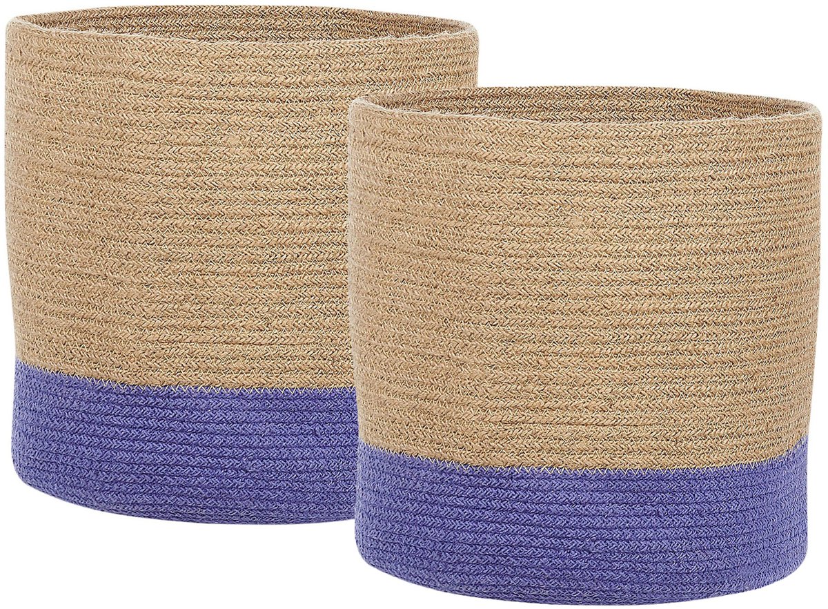 BELIANI BULANIK - Mand set van 2 - Beige - Jute