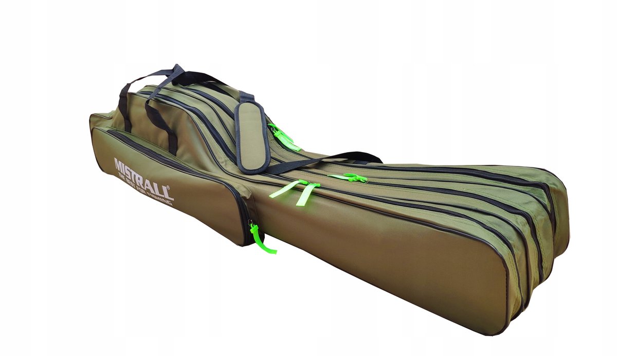 Mistrall Hengeltas 3 Vakken 120 cm Groen