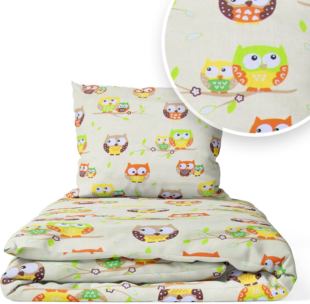 Kinderbeddengoed 2-delig 160x100cm Katoen - Uiltjes