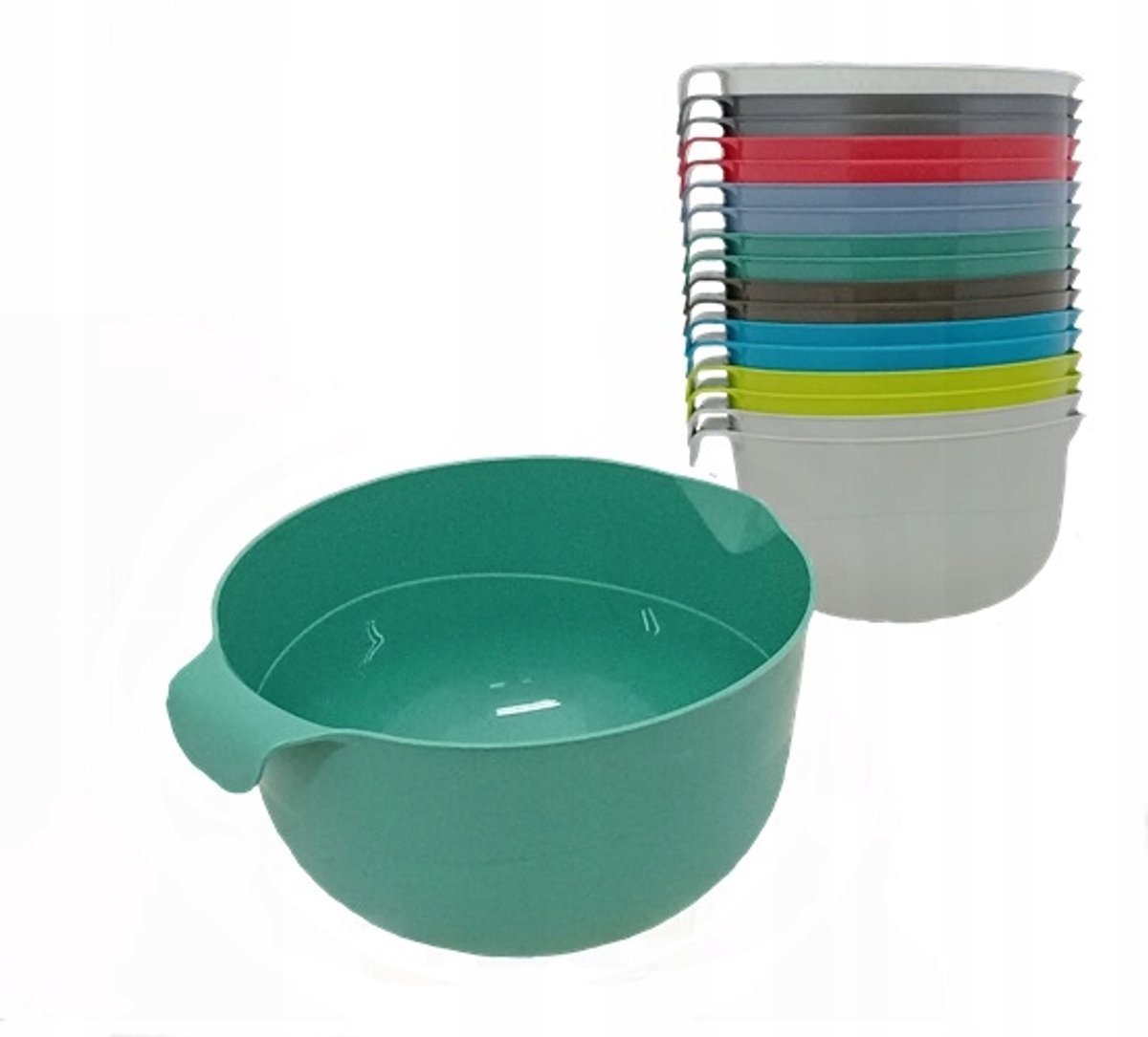 Plastic mengkom met schenktuit 2L Ø19cm - Keuken en Salade