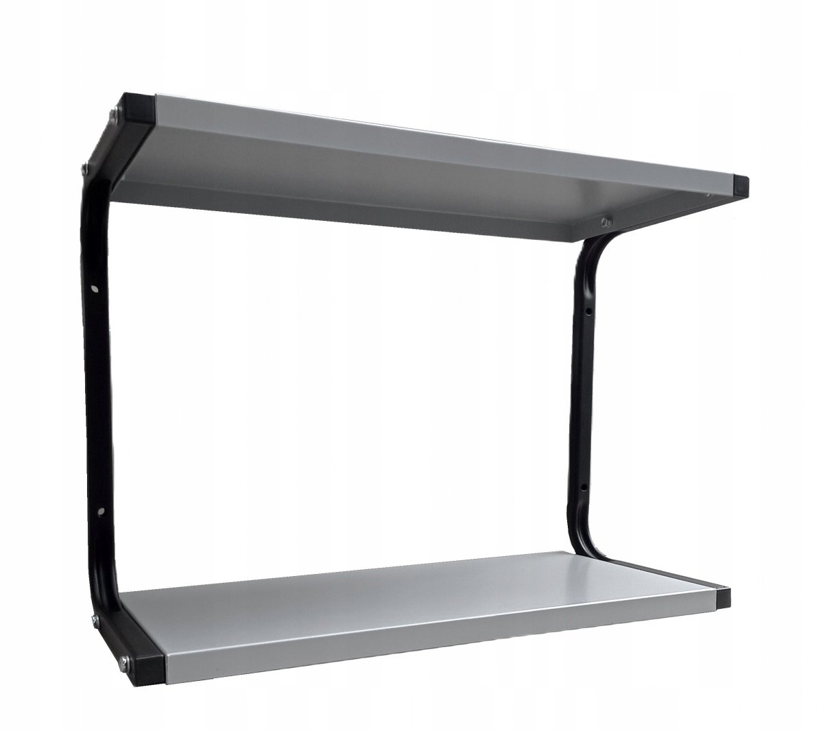 Dubbele metalen wandplank 55 cm - Industrieel & Garage