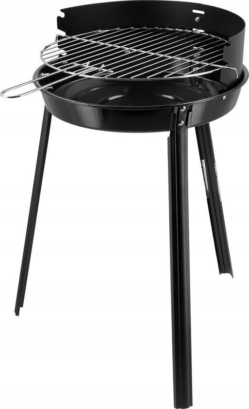 Klassieke ronde houtskoolgrill 36 cm - draagbaar en verstelbaar — afbeelding 3