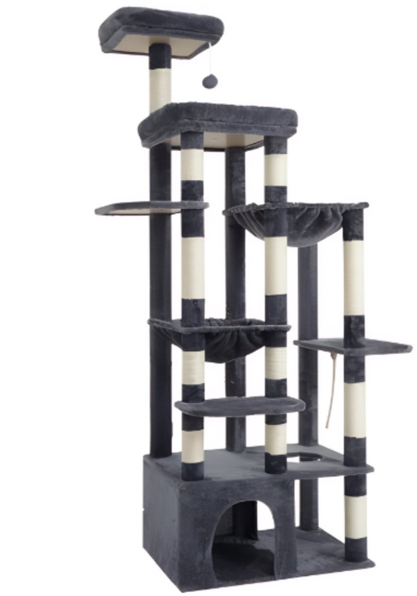Thuys – Krabpaal – Voor Grote Katten – Krabton – Kattenhuis – Zwart