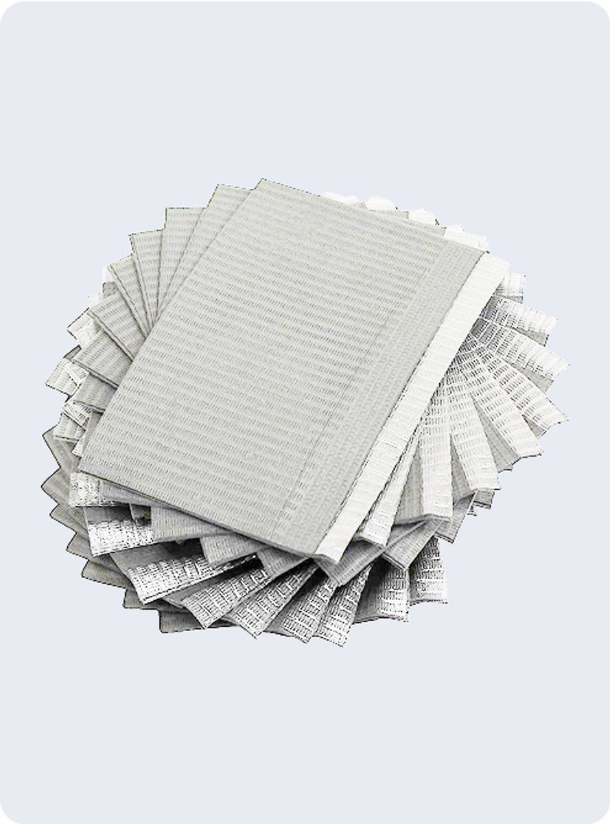 Bag of 125 Dental Bibs – White