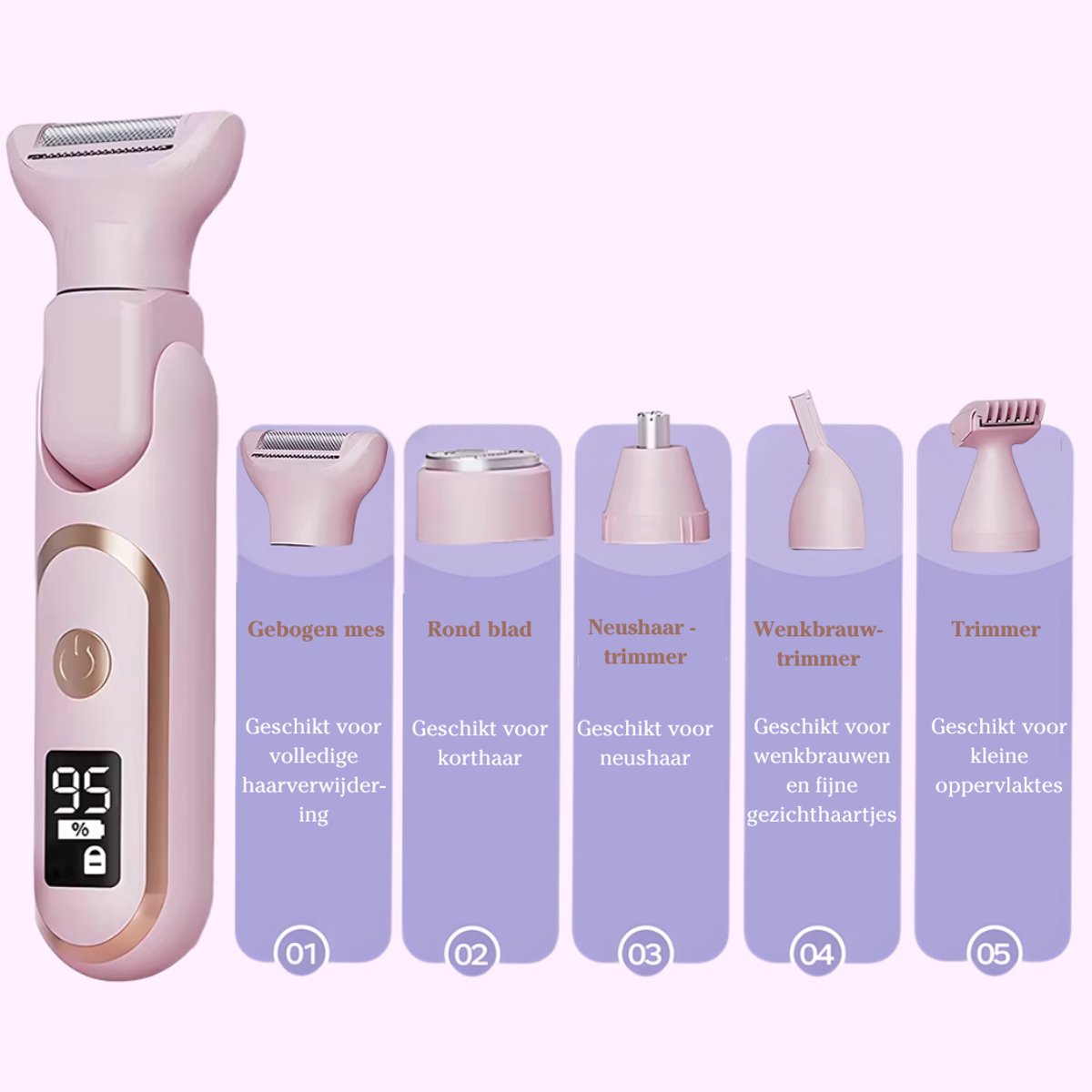 Nuvado Oplaadbare 5-in-1 Elektrische - afbeelding 3