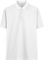 Vercate - Heren Polo Korte Mouw - Strijkvrij Poloshirt - Wit - Slim Fit - Excellent Katoen - Maat: S