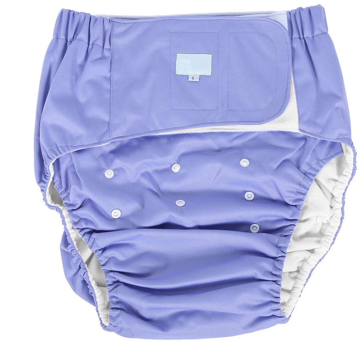 Image of 1 herbruikbare luier voor volwassenen, wasbare incontinentieluier met elastische, waterdichte TPU-folie, verstelbare gespen in de taille voor bescherming tegen lekken 's nachts en comfort