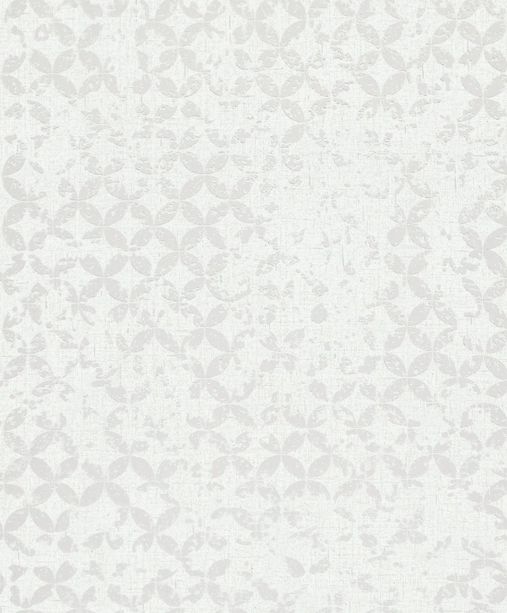 Vliesbehang - Lichtgrijs - Geometrisch Patroon - Modern & Rustgevend - Muurdecoratie voor Woonkamer & Slaapkamer