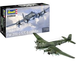 Revell Modelbouwpakket Vliegtuigen - 03777 Focke-Wulf Fw 200 C-5/C-8 Condor - WWII Duitse Langeafstands Bommenwerper Vliegtuig Plastic - 1:72 - Modelbouw