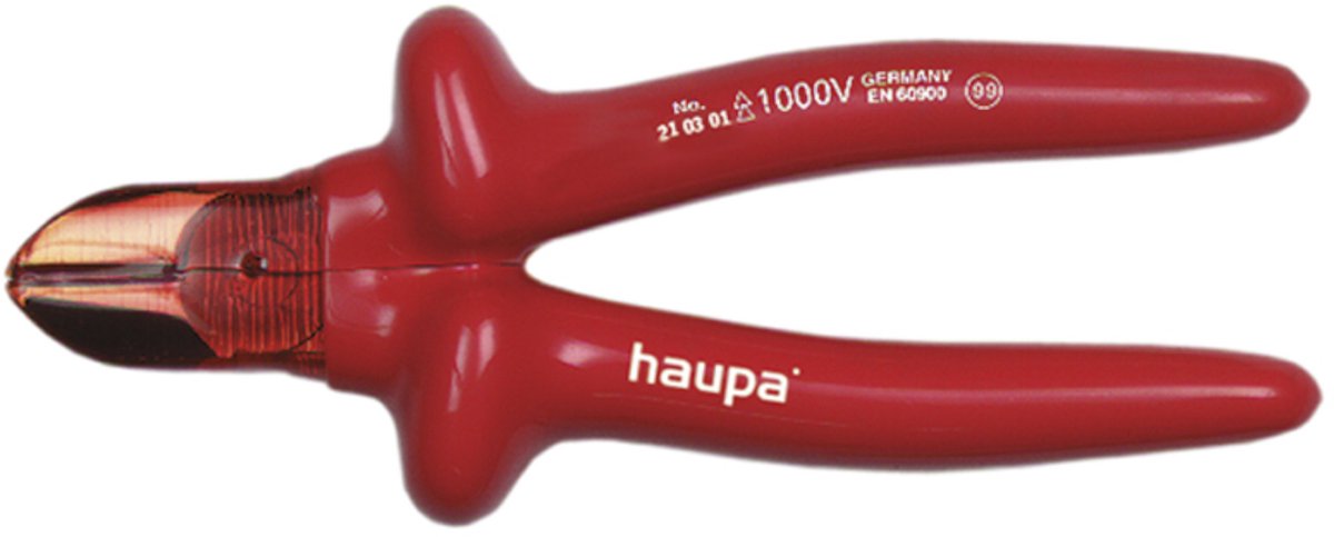 Haupa VDE Geïsoleerde Zijsnijtang 160 mm – Geïsoleerde Precisietang volgens DIN ISO 5749