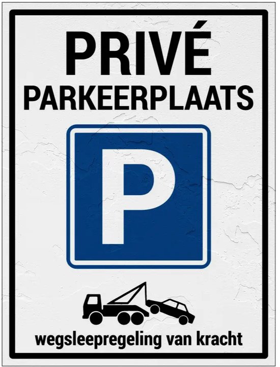 Panneau de signalisation pour le remorquage dans les parkings privés - Sign Again - 20 x 15 cm