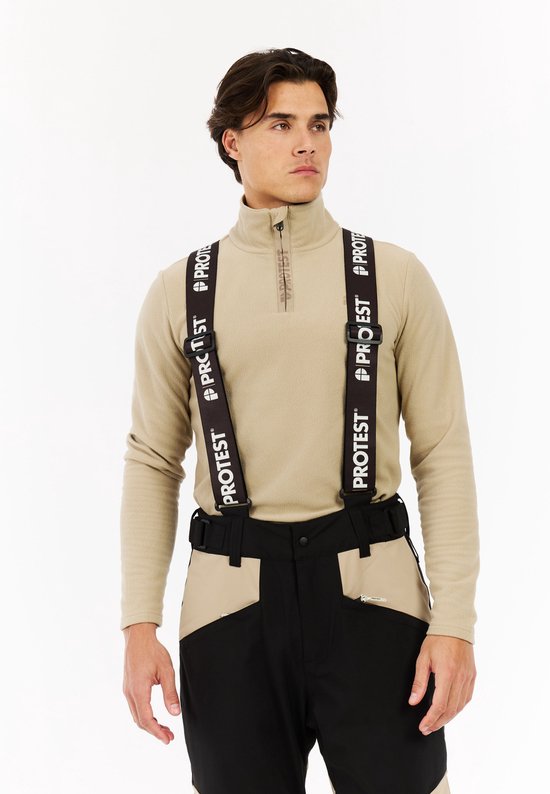 Protest Prtreider - Skibroek Heren - Waterafstotende afwerking - Afneembare schouderbanden - Waterkolom 10K – True Black