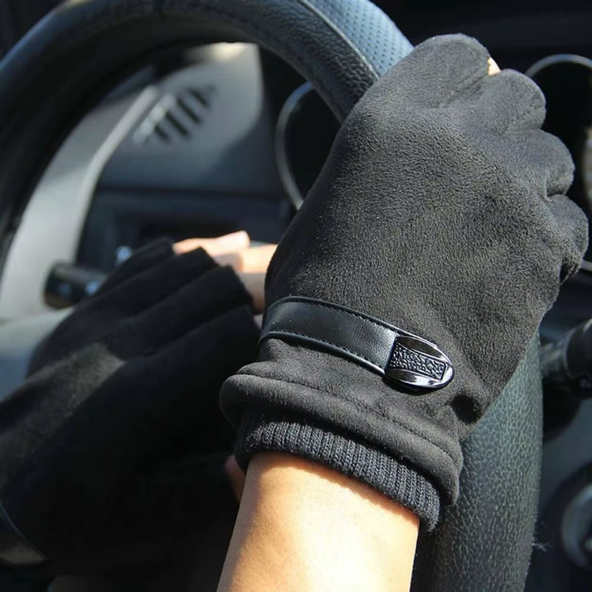 Heren Winter Vingerloze Halfvinger Gebreide Handschoenen Kantoor Gebreide Warme Blootgestelde Vinger Dikke Handschoenen Elastische Rijhandschoenen kopen vanaf een prijs van 8.97