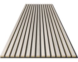 Premium houten akoestische panelen | 250x60cm per stuk - 1,5 m² - | Premium echt houtfineer (eiken) & akoestisch vilt (zwart) | Gevelbekleding, geluidsreductie, geluidsisolatie, akoestisch paneel gemaakt in Europa