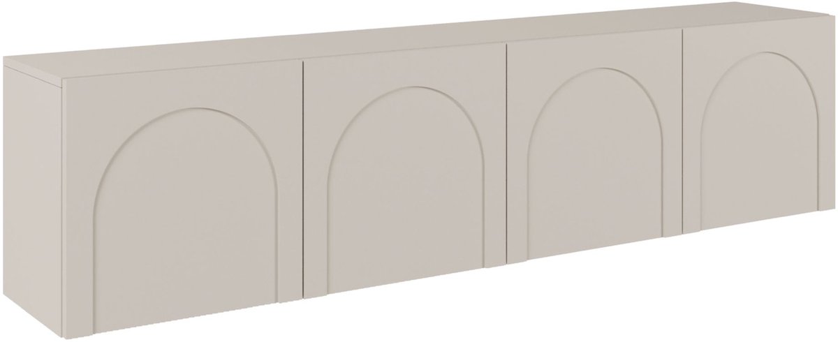 Selsey ARKADIA - TV-kast en gefreesde fronten, Kasjmiergrijs 200 cm