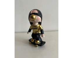 Goodyz - Fun serie - Bubble Boy - Bubble Gum Boy - Bubble Gum Skater - Gouds kleurig - 20cm hoog