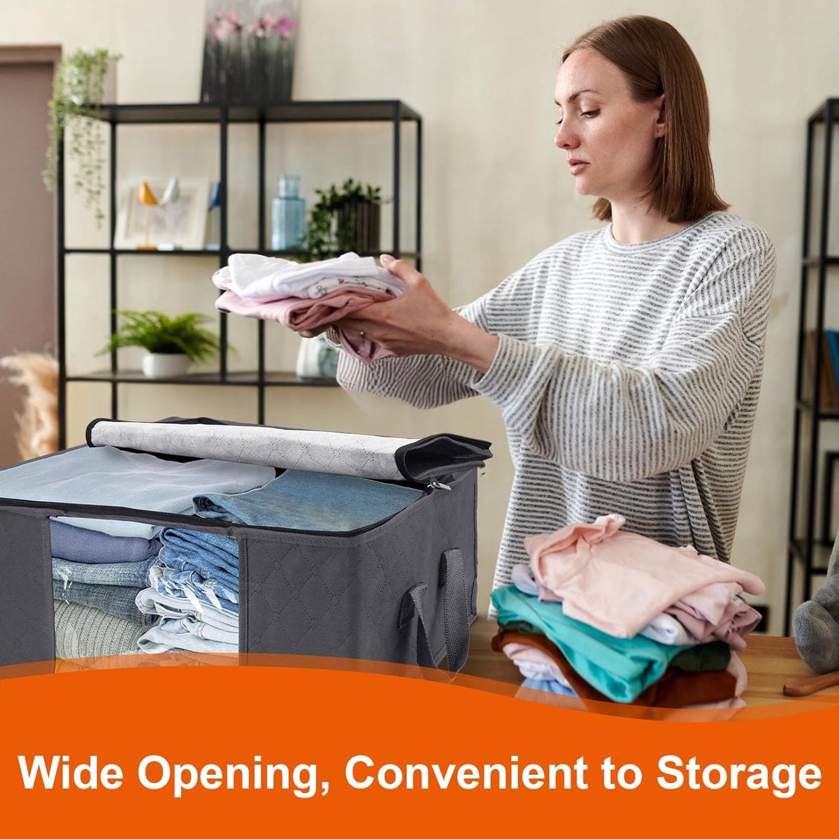 Candala Opbergzakken Set van 6 Wit Duurzaam, Organizer, Vacuum