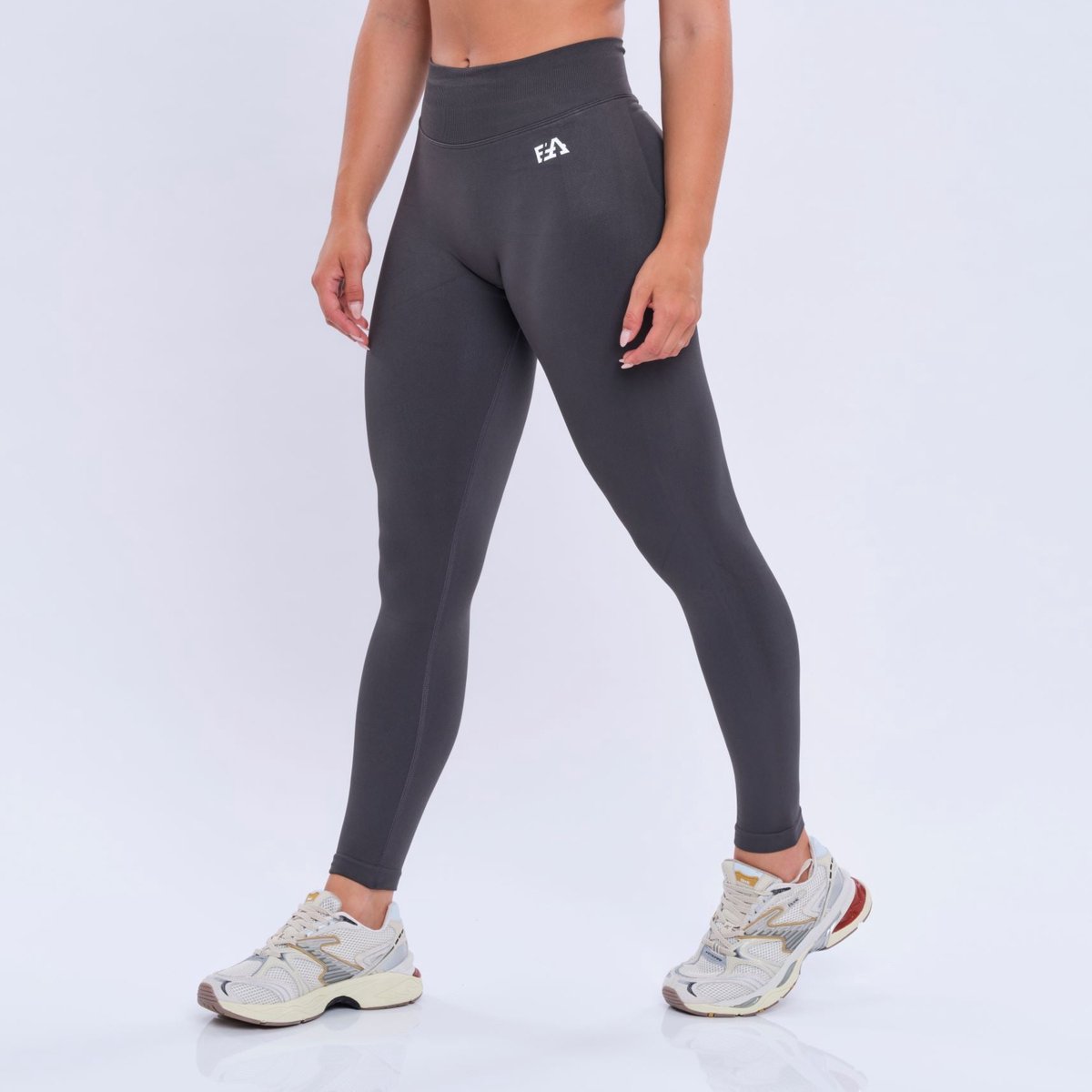 Euphoria Sportlegging Dames - Sportkleding Dames - Sportbroek Dames - Yoga Broek Dames - Grijs - Maat M