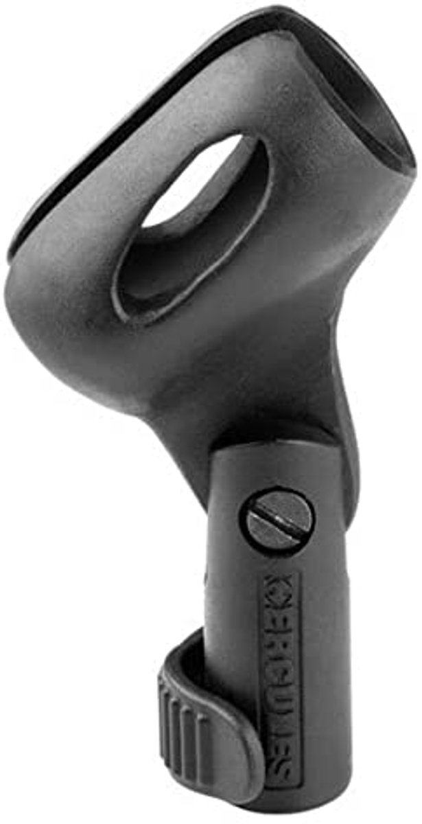 Microfoonhouder met Rubber Grip en EZ Adapter voor Alle Microfoonstandaards