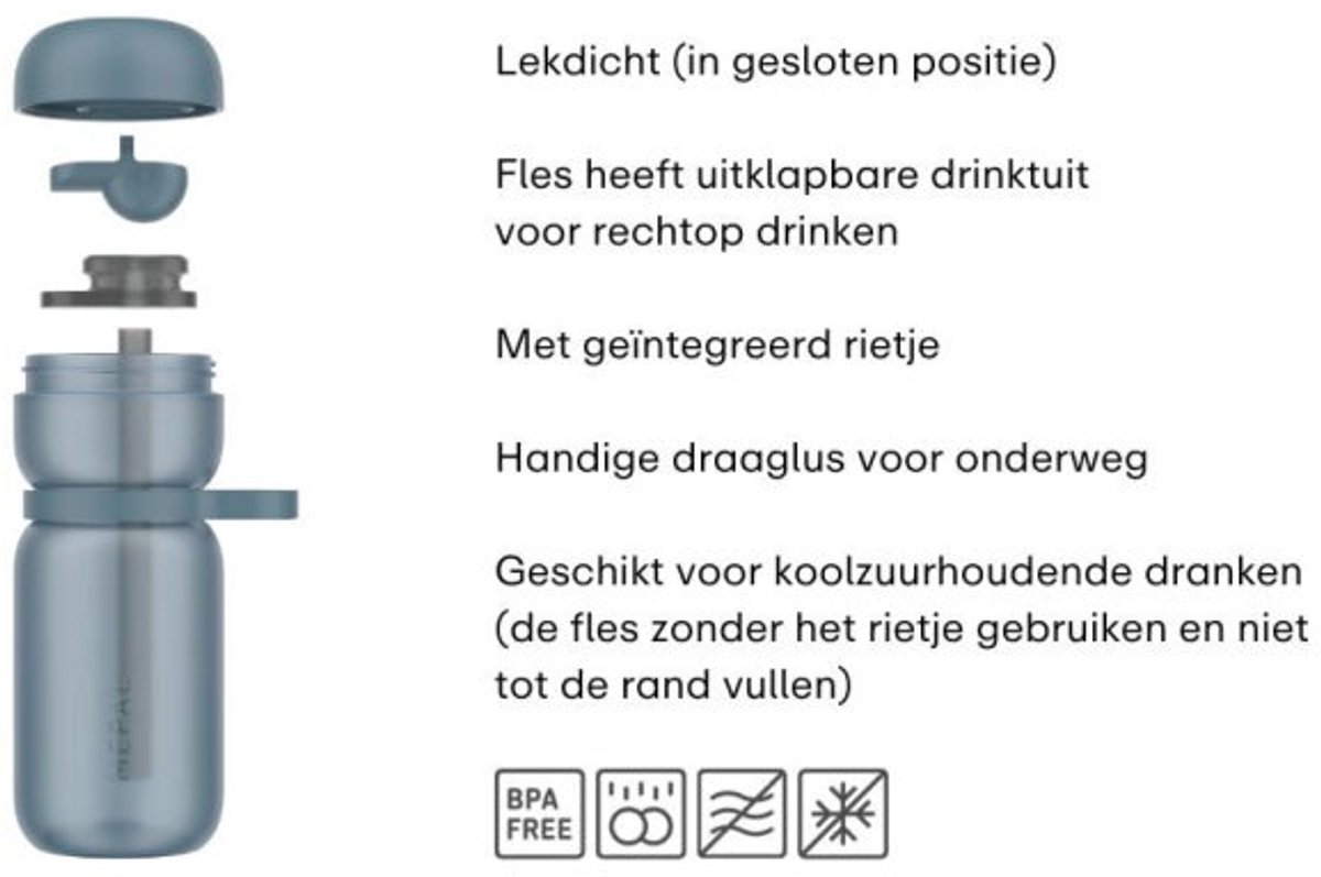 Mepal Drinkfles flip Sport - Flip en drink - Frost blue thumbnail 2