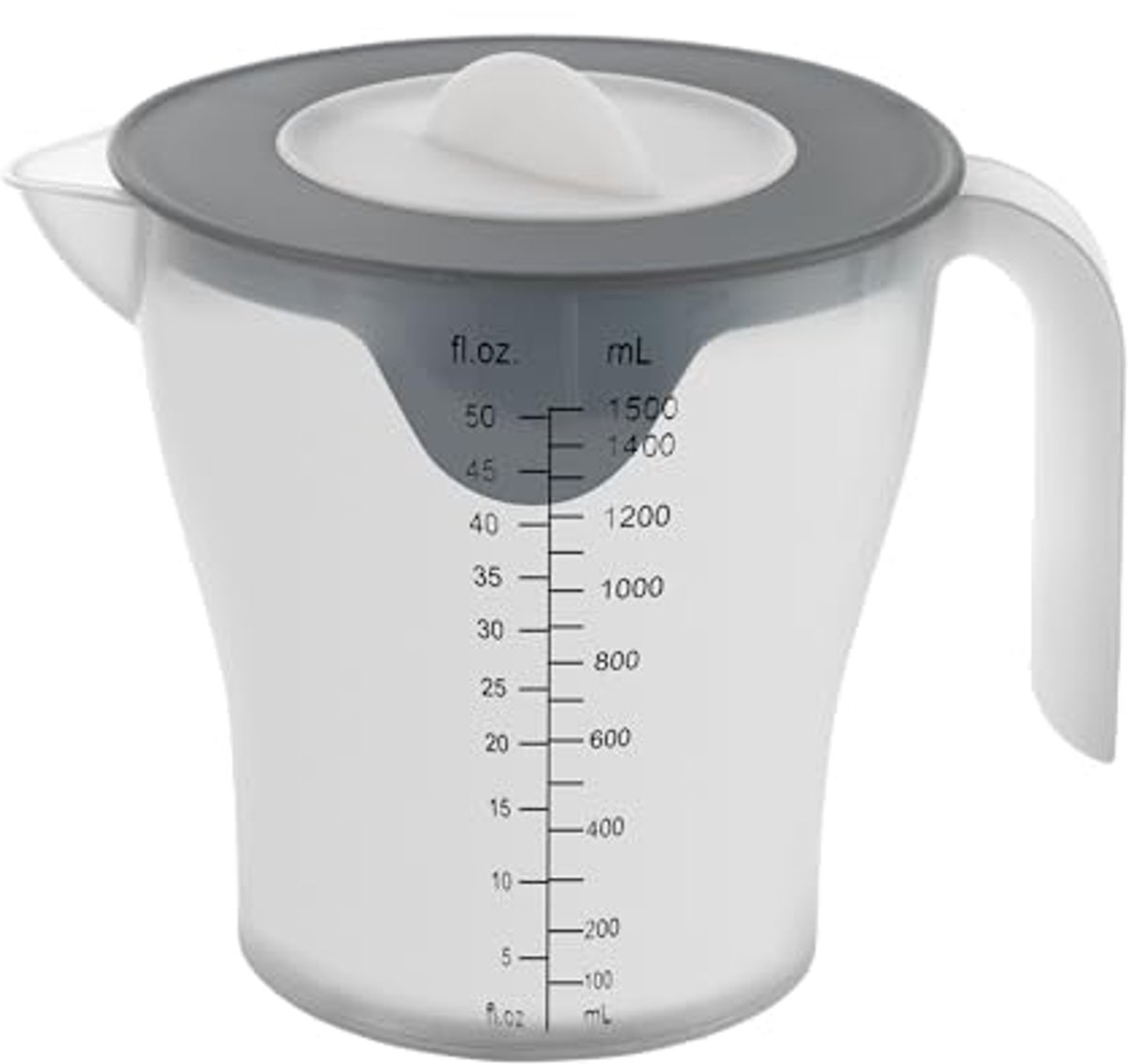 Mengbeker met Deksel en Schenktuit - 1,5L Maatbeker met Geïntegreerde Zeef