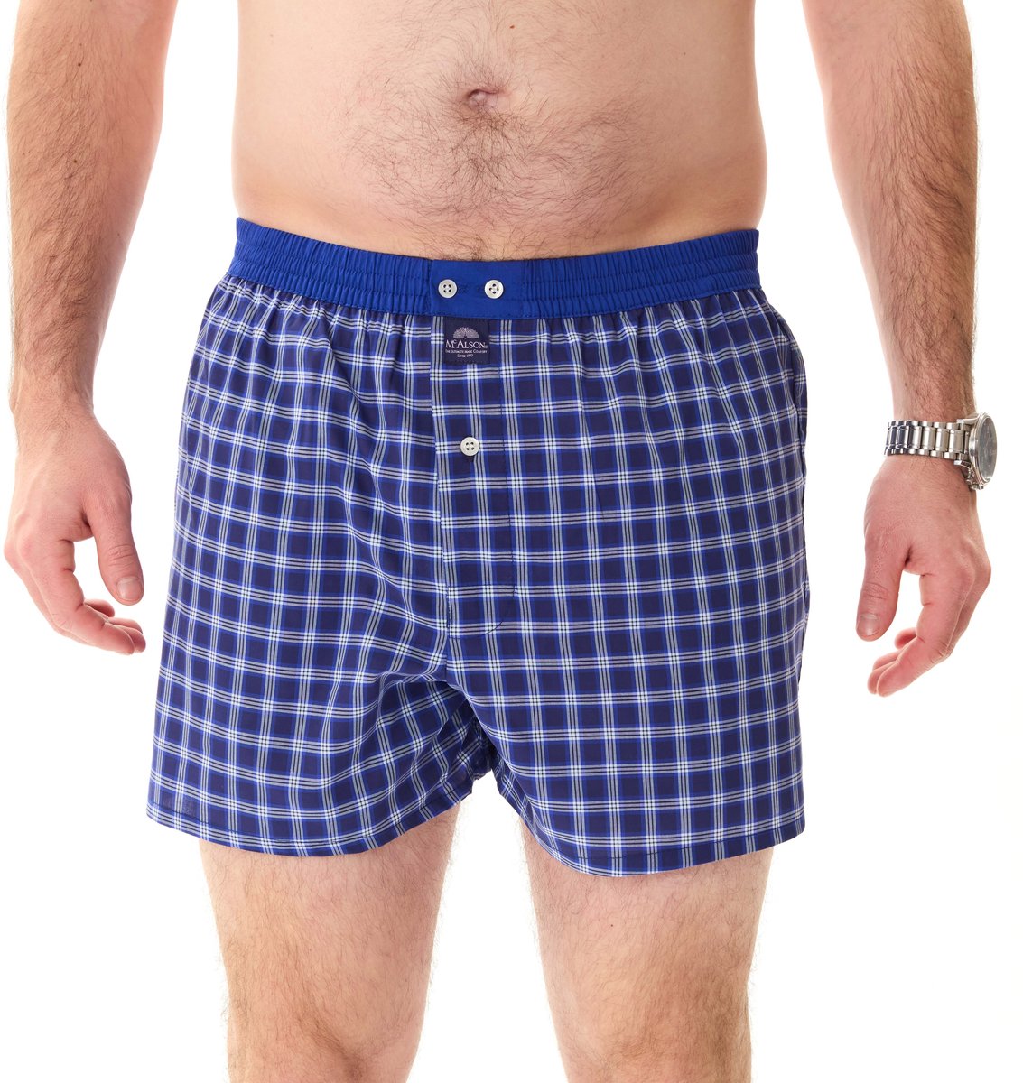 McAlson boxer blauw met ruitje