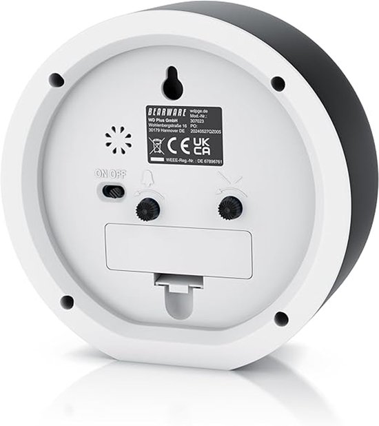 Bcuuozeeing Réveil analogique rétro sans tic-tac, réveil analogique rond de 10,9 cm avec éclairage nocturne et fonction report, fonctionne sur piles, bruyant pour les personnes âgées et les personnes