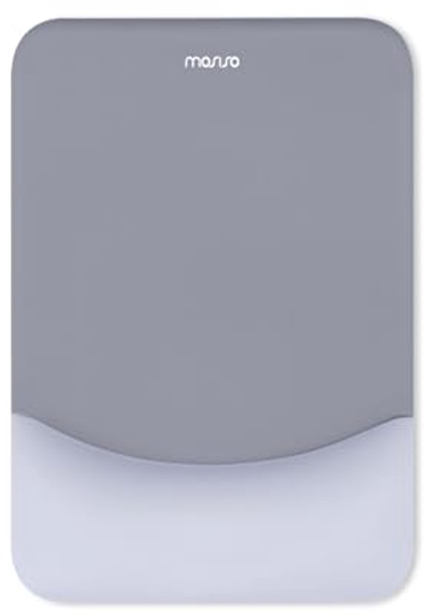 Ergonomische muismat met polssteun en antislip basis voor comfortabel typen